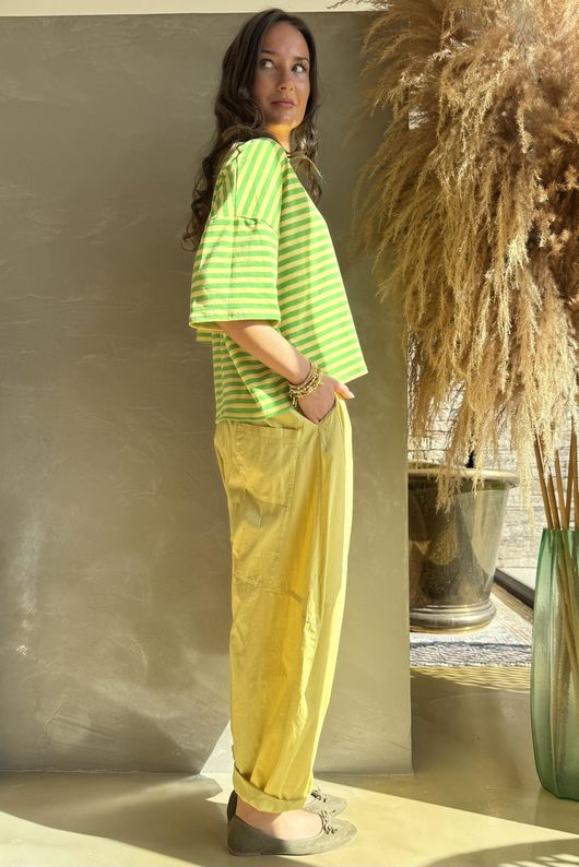 Sunday Morning Tee Yellow & Plant